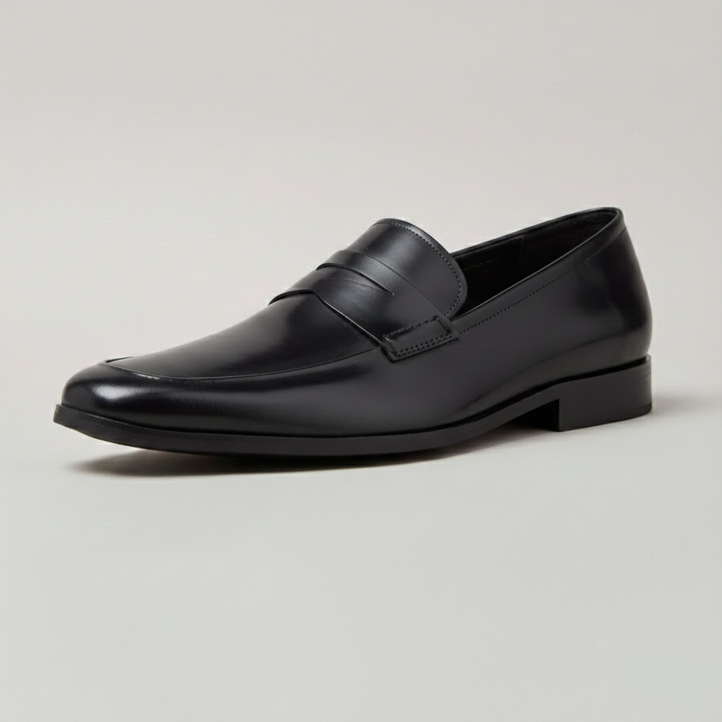 NOCTURRE | Black Polish Penny Loafer